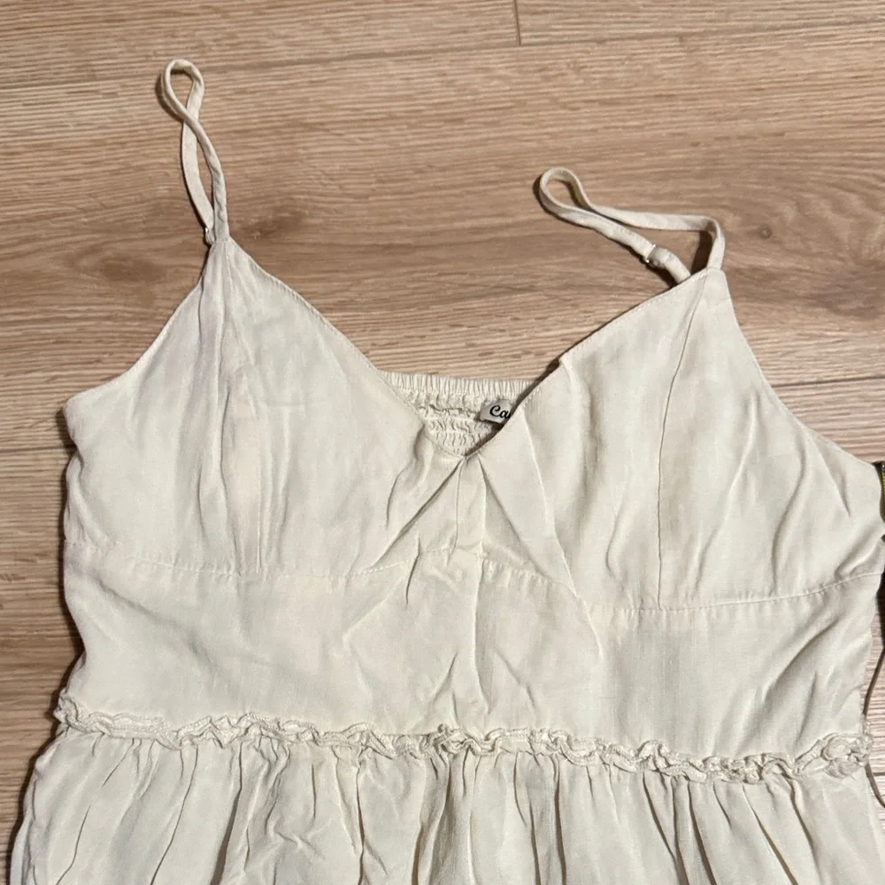 Cream Spaghetti Strap Dress - Picture 3 of 6